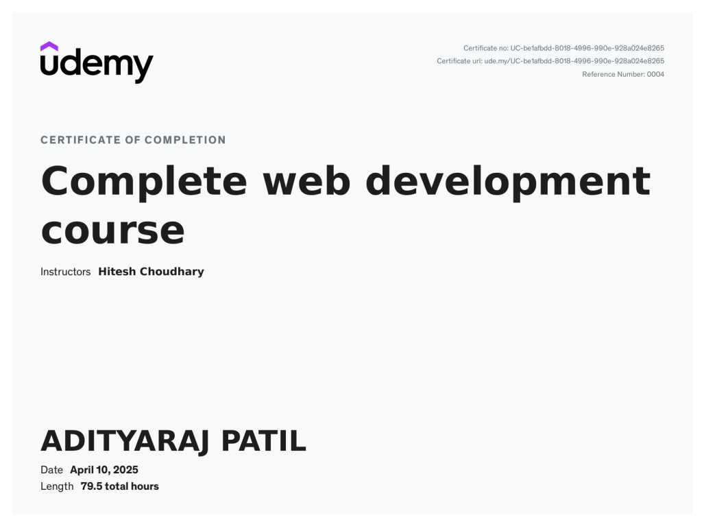Certificate 1